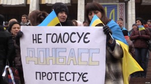 Акция протеста против выборов в "ДНР". Киев, 2 ноября