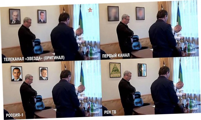 Портреты Путина и Медведева