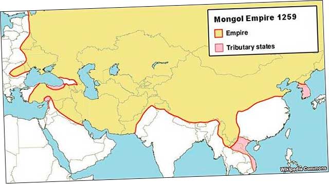 Границы Монгольской империи
