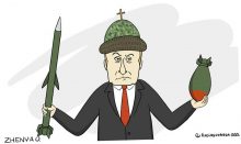 «Ледоколы» Путина Карикатура Евгении Олийнык